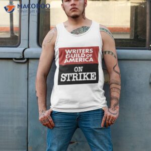 adam conover writers guild of america on strike shirt tank top 2