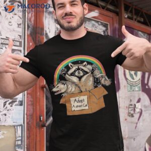 Adopt A Street Cat Shirt Funny Opossum Raccoon Skunk Vintage