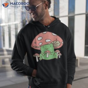 Aesthetic Frog With Mushroom Hat Kids – Cute Cottagecor Shirt