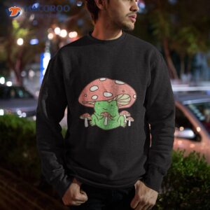 aesthetic frog with mushroom hat kids cute cottagecor shirt sweatshirt