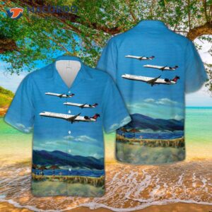 Air Canada Bombardier Crj 900 Hawaiian-style Shirt