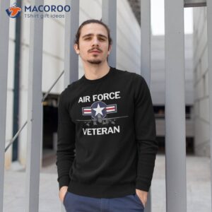 air force veteran shirt with vintage roundel and f15 jet sweatshirt 1