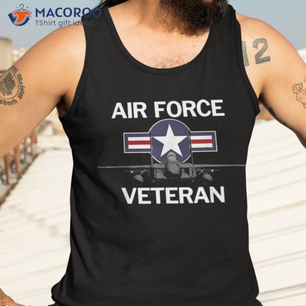 Air Force Veteran Shirt With Vintage Roundel And F15 Jet