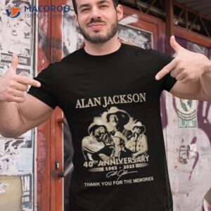 alan jackson 40th anniversary 1983 2023 signatur thank you for the memories shirt tshirt 1