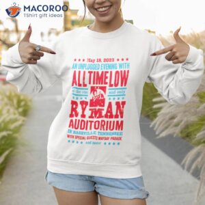 all time low may 18 2023 ryman auditorium shirt sweatshirt