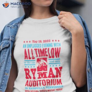 all time low may 18 2023 ryman auditorium shirt tshirt
