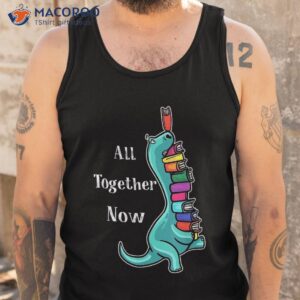 all together now summer reading 2023 cute dinosaur shirt tank top