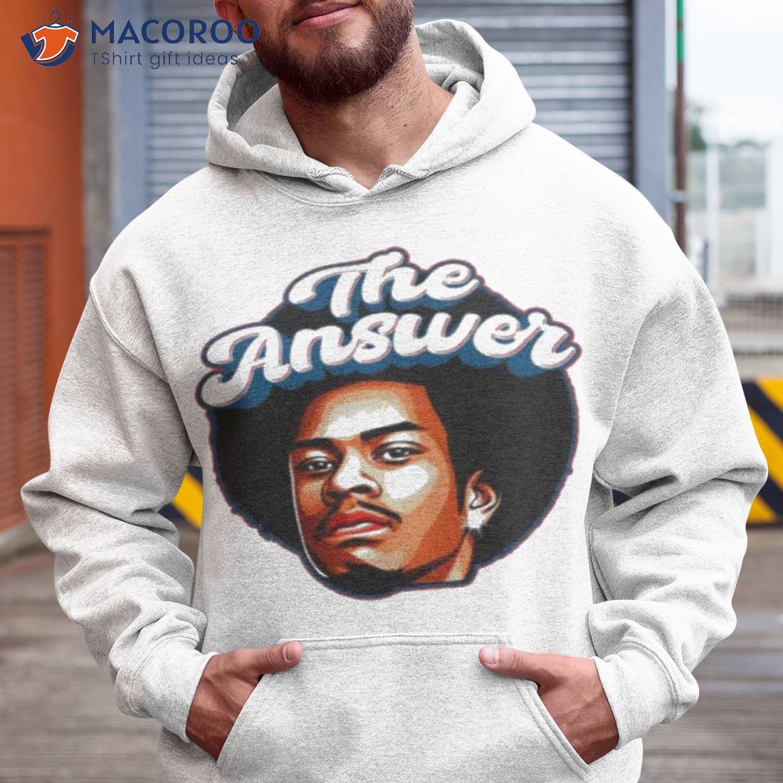 Allen Iverson Jersey Over Hoodie