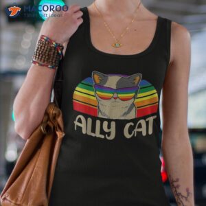 Ally Cat Shirt Lgbtq+ Lgbt Flag