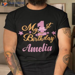amelia 1st birthday 1 year old girl shirt tshirt