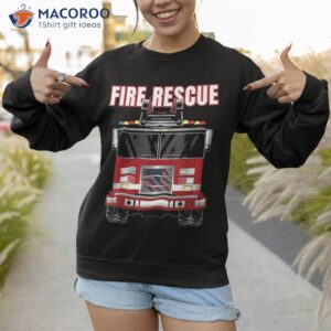 american fire rescue firefighter departt truck fireman shirt sweatshirt