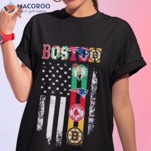 american flag boston red sox boston bruins boston celtics and new england patriots shirt tshirt 1
