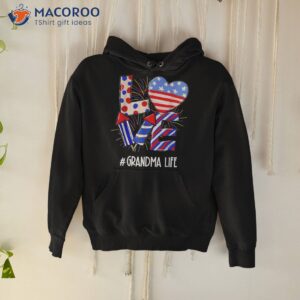 american flag fireworks love grandma 4th of july patriotic shirt hoodie