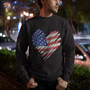 american flag heart 4th of july red white blue vintage 2023 shirt sweatshirt