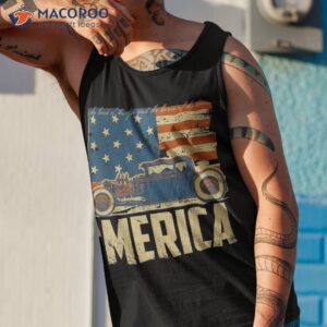american flag hot rod custom car merica 4th of july shirt tank top 1