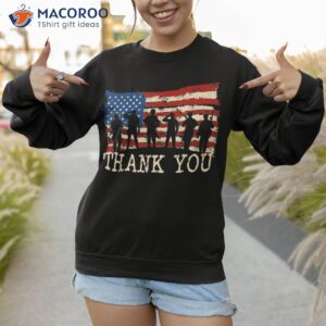 american flag thank you veterans proud veteran shirt sweatshirt