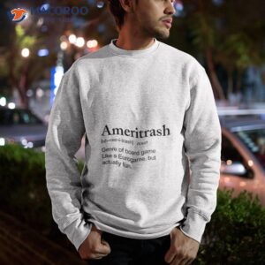 ameritrash genre of board game like a eurogame but actually shirt sweatshirt