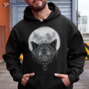 Animal Lover In The Nature With Silhouette Of Abstract Wolf Shirt