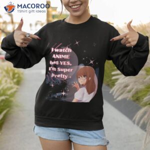 anime amp manga shirt pretty girls watch pink sweatshirt 1