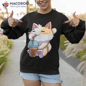 anime cat boba bubble tea kawaii neko shirt sweatshirt