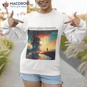 anime girl luminous treehouse adventure a captivating art piece shirt sweatshirt