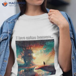 Anime Girl – Luminous Treehouse Adventure: A Captivating Art Piece Shirt