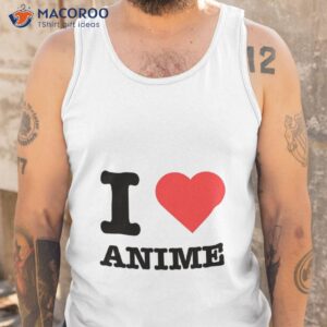 anime love i heart shirt tank top