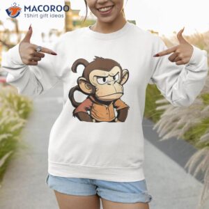 anime monkey designs serious look shirt sweatshirt