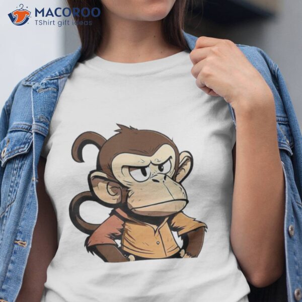 Anime Monkey Designs Serious Look Shirt