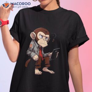 Anime Monkey Designs Using A Tablet Shirt