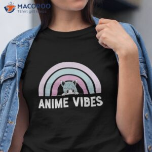 anime vibes vintage rainbow with girl shirt tshirt