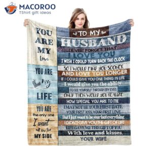 Anniversary Romantic Gifts For Him Blanket, Birthday Gifts For Husband From Wife