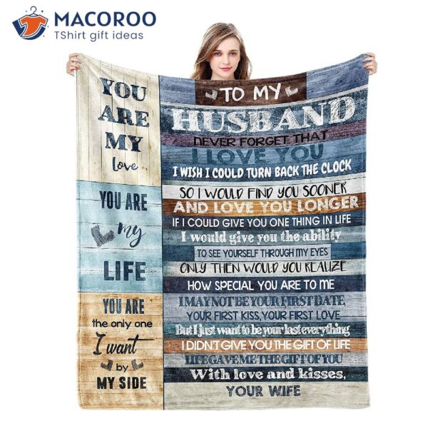 Anniversary Romantic Gifts For Him Blanket, Birthday Gifts For Husband From Wife