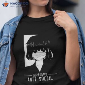 anti social japanese text aesthetic vaporwave anime gift shirt tshirt