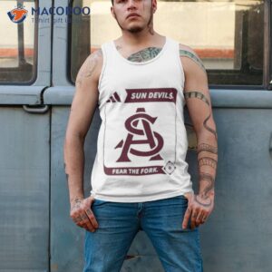 arizona state university sun devils fear the fork shirt tank top 2