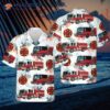 Arkansas City Fire Department Ladder Truck Hawaiian Shirt