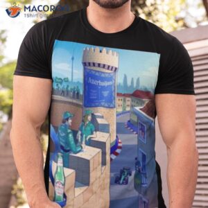 aston martins poster for 2023 azerbaijan gp shirt tshirt