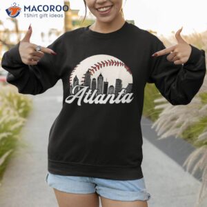 atlanta baseball skyline cityscape shirt sweatshirt