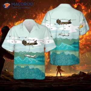 Australian Air Force Boeing Vertol Ch-47c Chinook Hawaiian-style Shirt