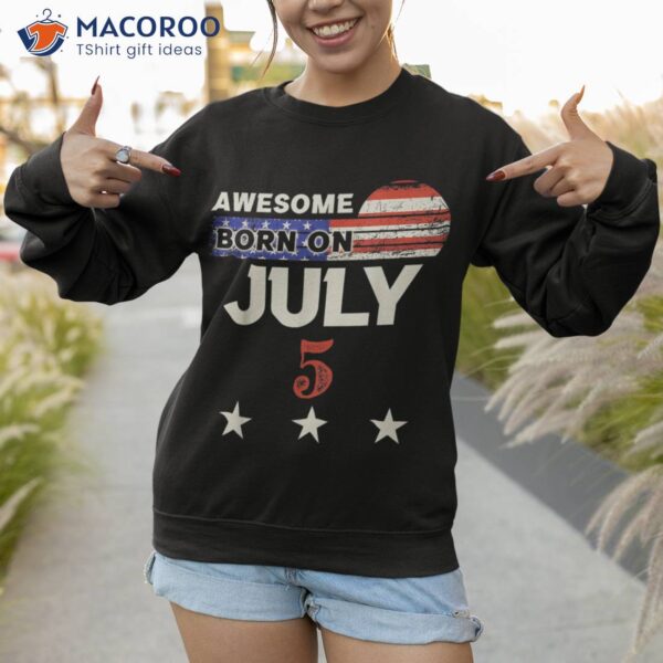 Awesome July 5th Vintage Usa Flag Classic 5 Shirt