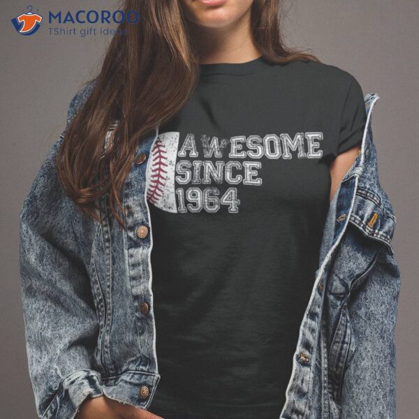 Awesome Since 1964 59th Birthday Gifts Baseball 59 Years Old Shirt