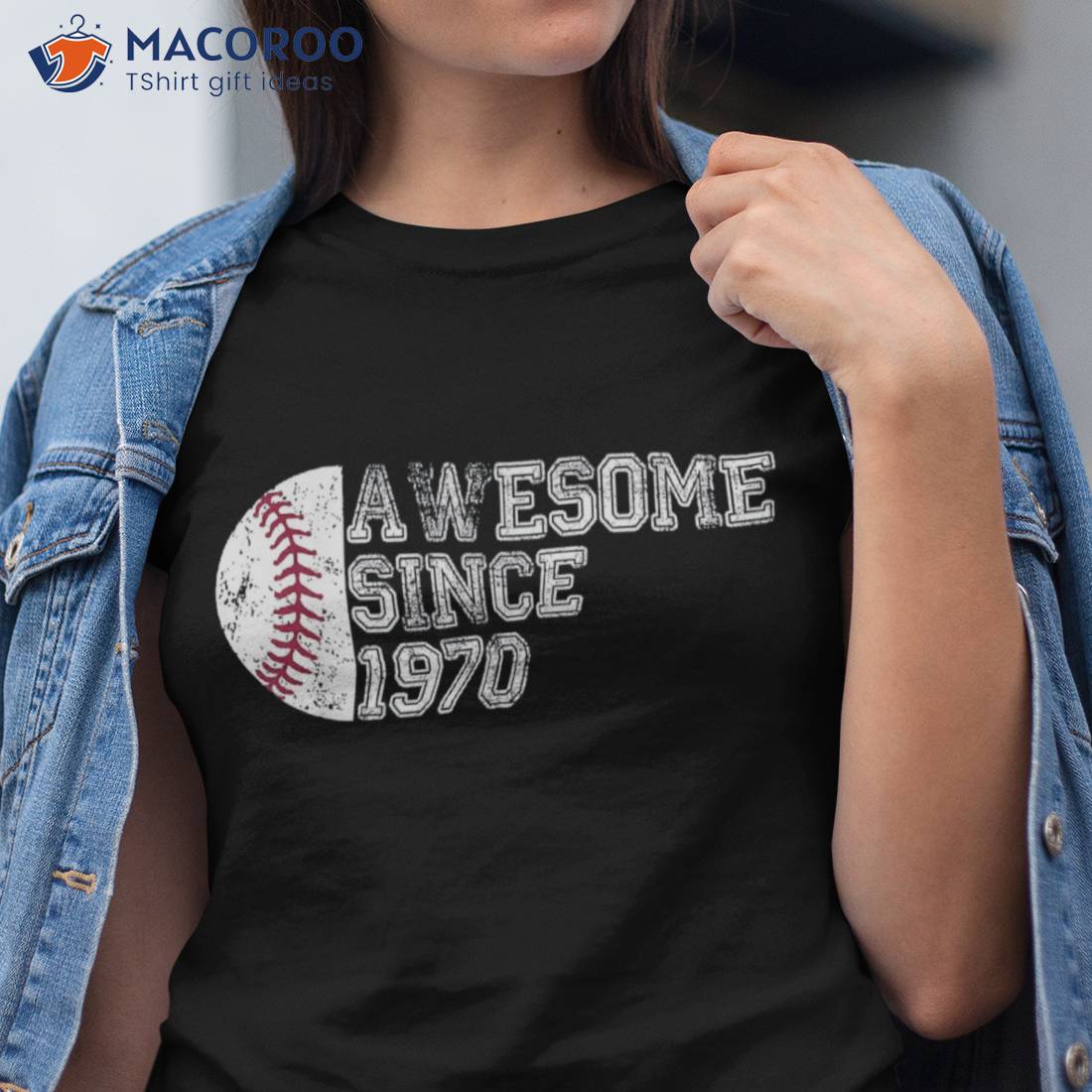 Awesome Since 1970 53rd Birthday Gifts Baseball 53 Years Old ttshirt