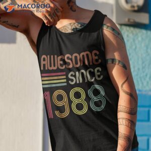 awesome since 1988 35th birthday retro shirt tank top 1