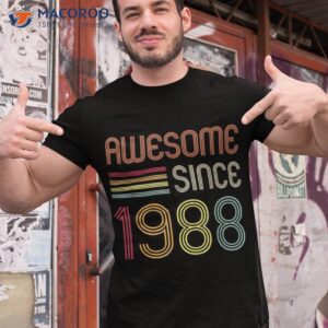 Awesome Since 1988 35th Birthday Retro Shirt