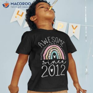 awesome since 2012 11th birthday rainbow gifts born in shirt tshirt