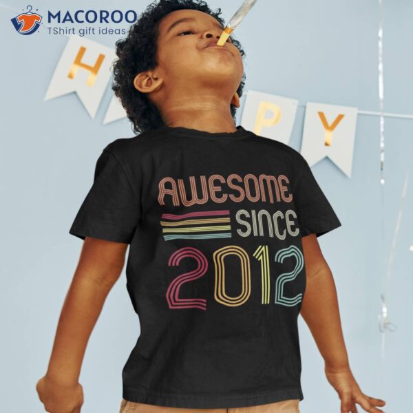 Awesome Since 2012 11th Birthday Retro Shirt