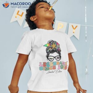 Awesome Since 2013 Messy Bun Woman Girl 10th Birthday Shirt