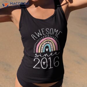 awesome since 2016 7th birthday rainbow gifts born in shirt tank top 2