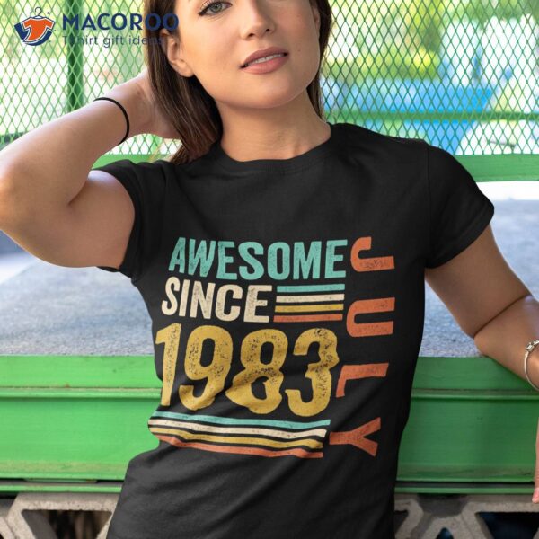 Awesome Since July 1983 40 Years Old 40th Birthday Gift Shirt