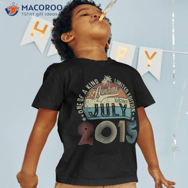 Awesome Since July 2015 8 Year Old Gifts 8th Birthday Shirt